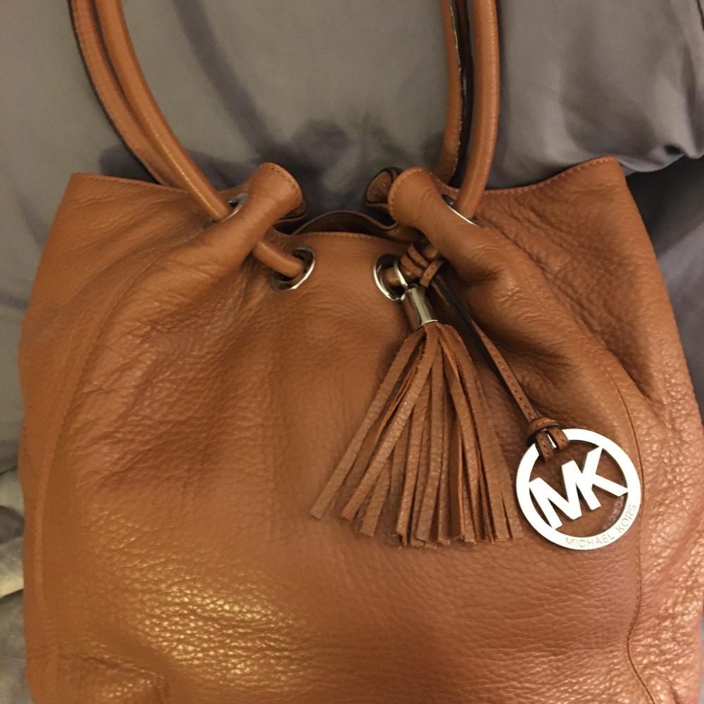 Michael Kors pebbled leather cinch bag